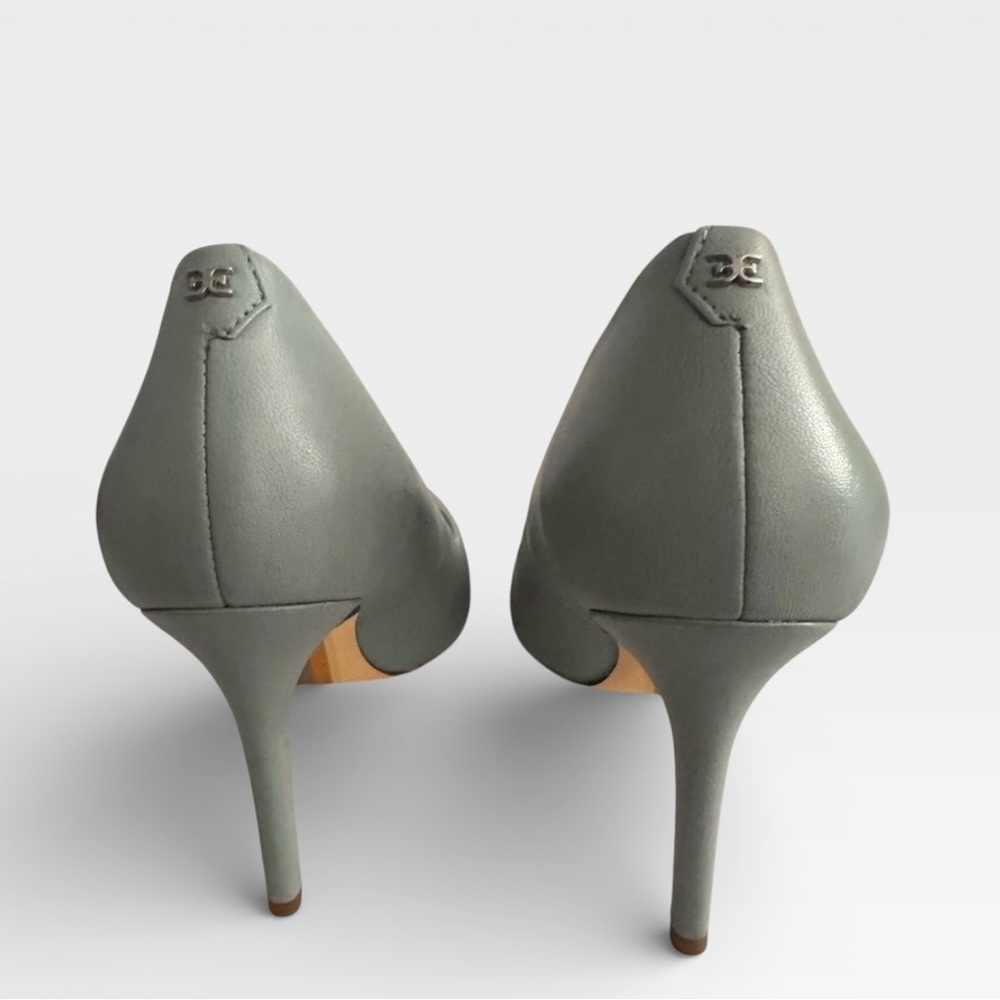 Sam Edelman Hazel Pointed Toe Light Blue Leather Women's Heels 6 1/2 6.5 - Picture 2 of 8